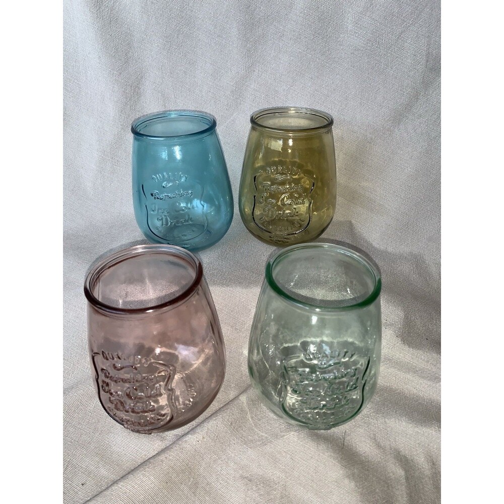 Vintage Quality Refreshing Ice Cold Drink Glassware Est. 1841 Glass Set Of 4 EUC
